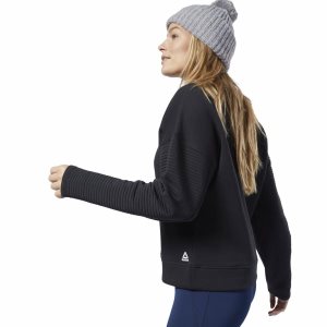 Reebok Workout Ready Crew Sweatshirt Damen - Schwarz - DE 201-YVR